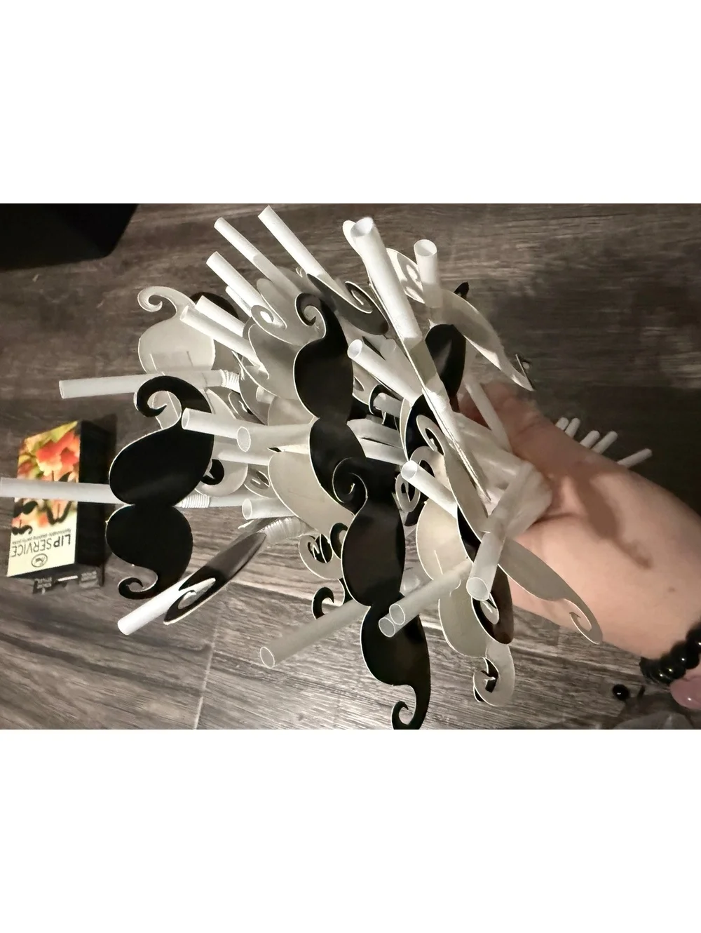 36 mustache facial hair straws party favors gag gifts